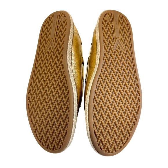 VIONIC Summer Loafer Boat Shoe in Gold Leather with Jute Trim - Retail: $130 - Picture 13 of 14